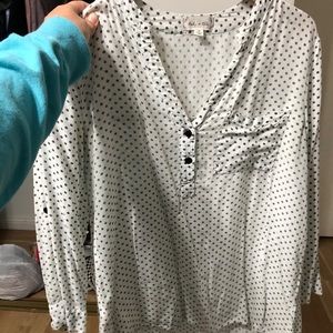 Cute easy to wear polka dot blouse